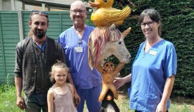 King’s Lynn sculptor’s inspired totem pole creation brings joy to young patients