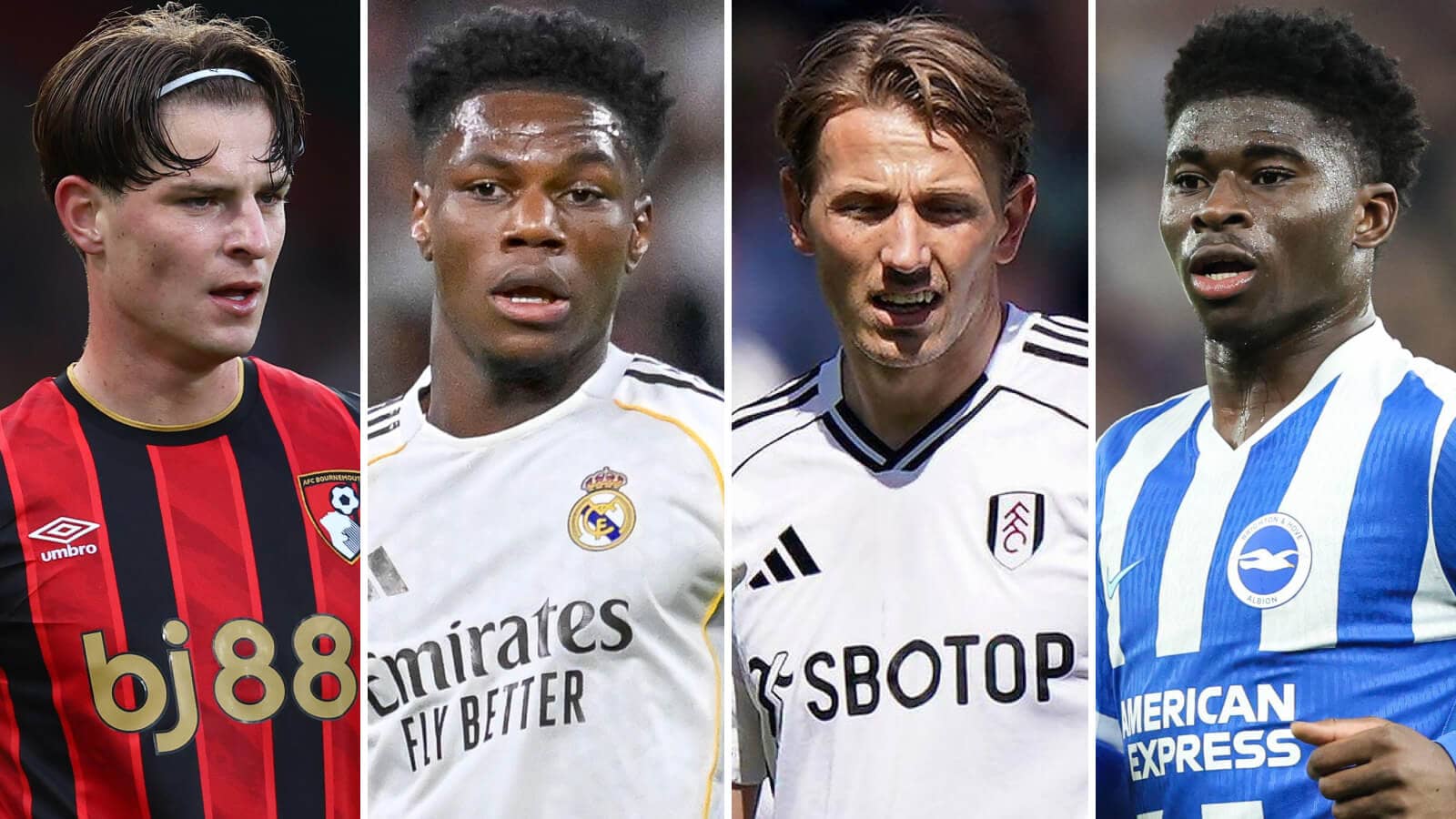 Manchester United have listed Alex Scott, Aurelien Tchouameni, Sander Berge and Carlos Baleba as midfield targets