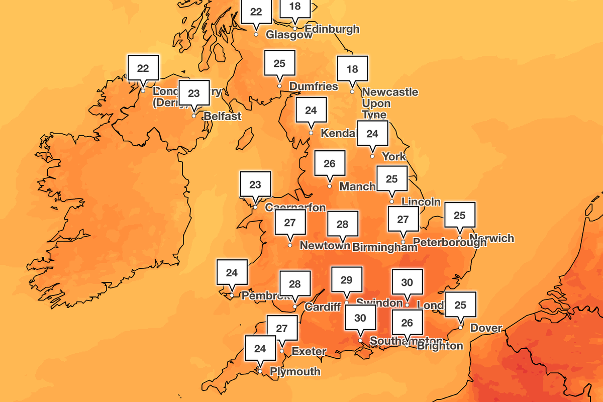 When will this UK heatwave end and how hot will it get?