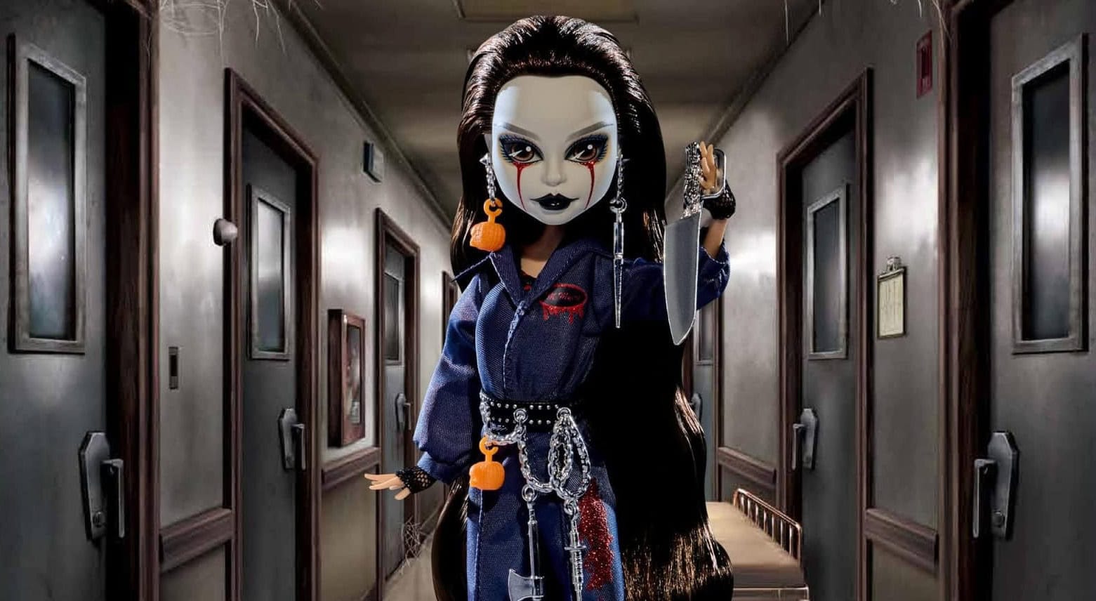 Michael Myers meets Monster High with Skullector Halloween II doll