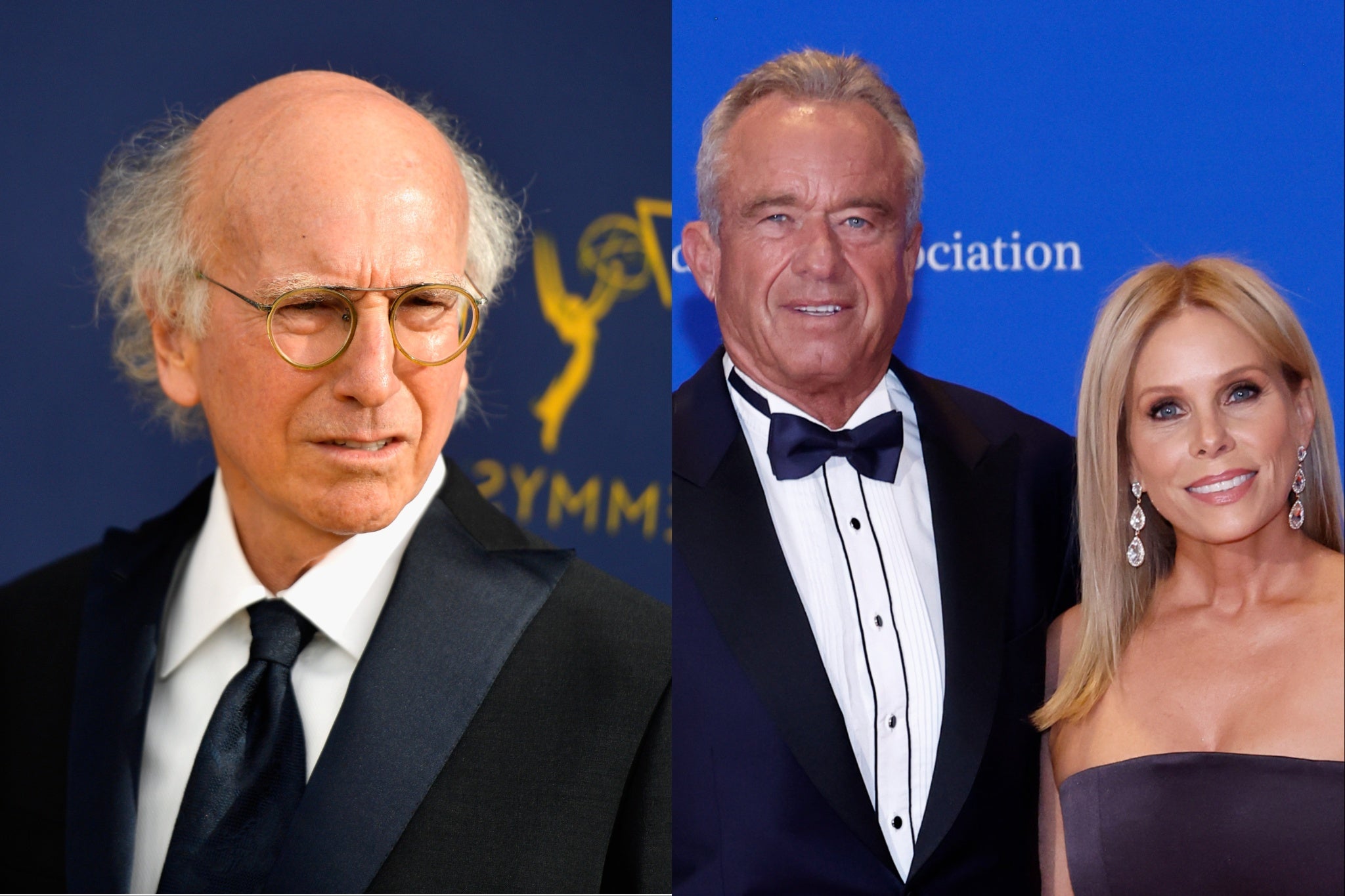 Larry David, Robert F. Kennedy Jr and Cheryl Hines