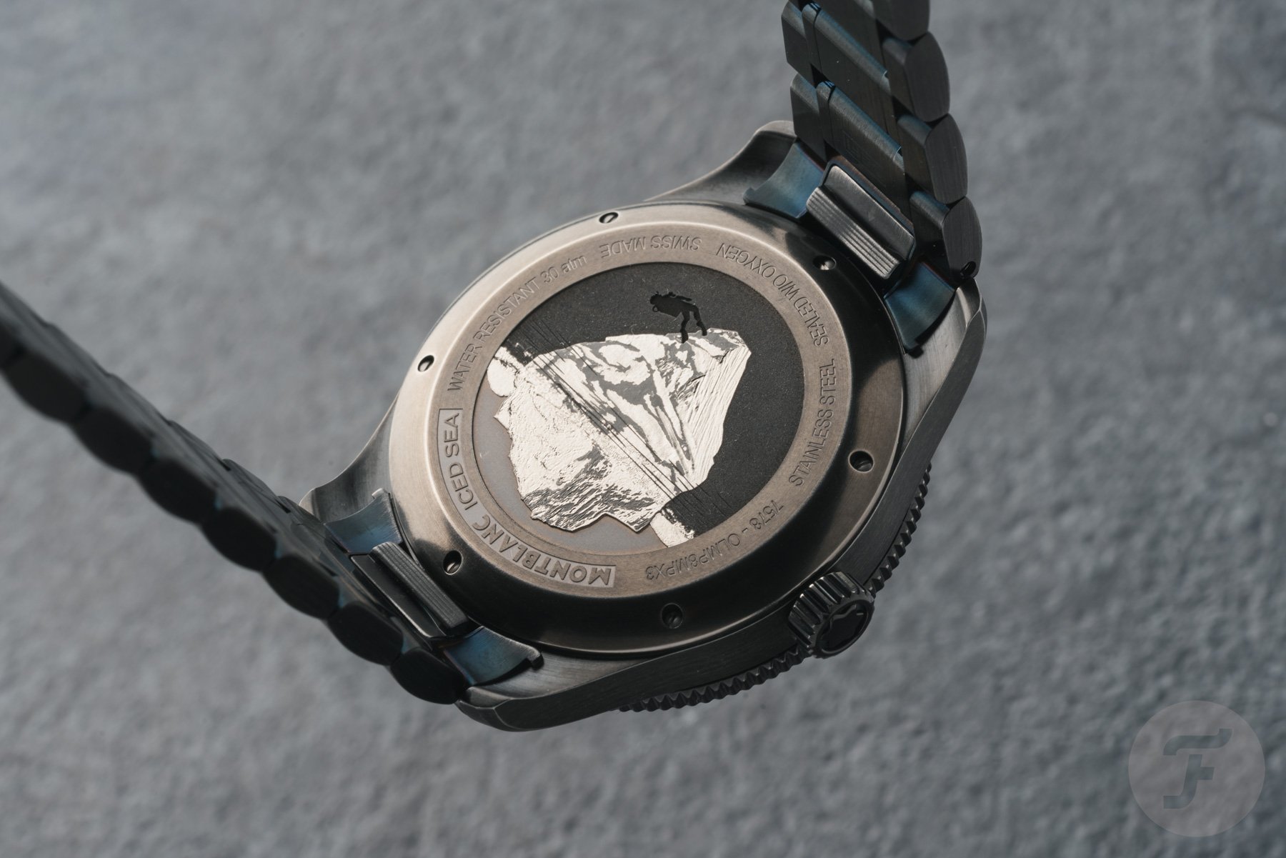 Case back of the Montblanc Iced Sea Automatic Date 0 Oxygen