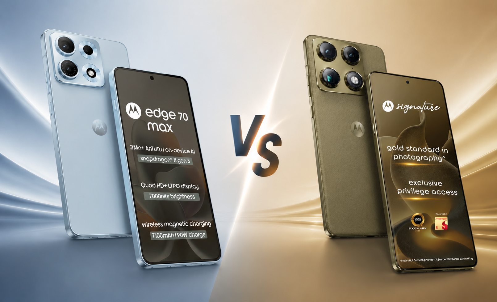 Motorola Edge 70 Max vs Motorola Signature