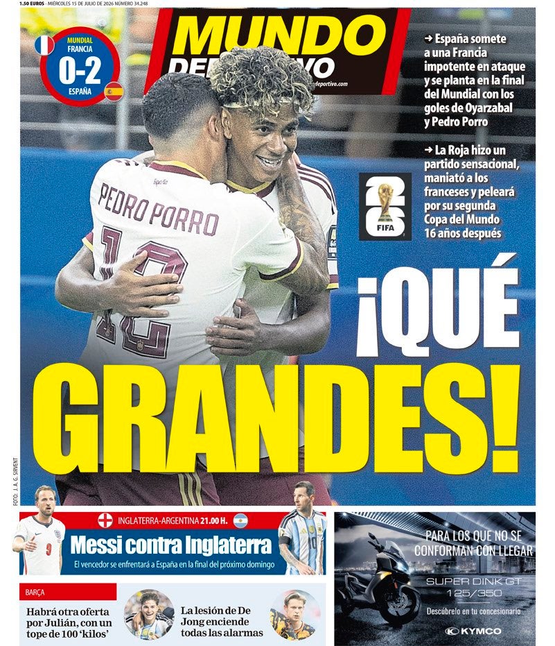 Mundo Deportivo runs with 'What titans'