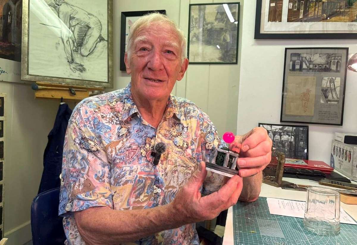 Bafta-nominated Folkestone model maker Mike Perry on creating miniature scenes of Kent town after a career in film and TV, including The Italian Job and Auf Wiedersehen, Pet