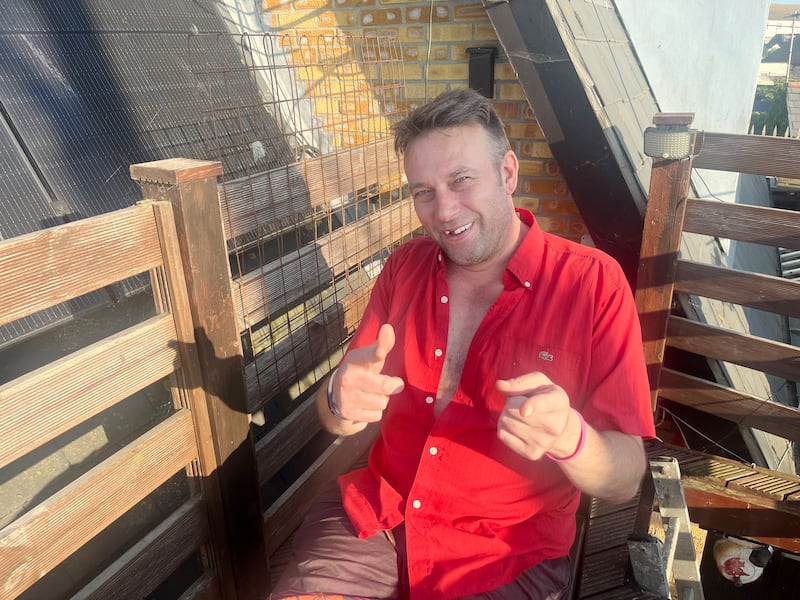 Danny Sloggett, a community activist and local evangelist for the merits of Jaywick, the part of Farage's constituency that the UK government says is the 'most deprived' neighbourhood in England. Photograph: Mark Paul