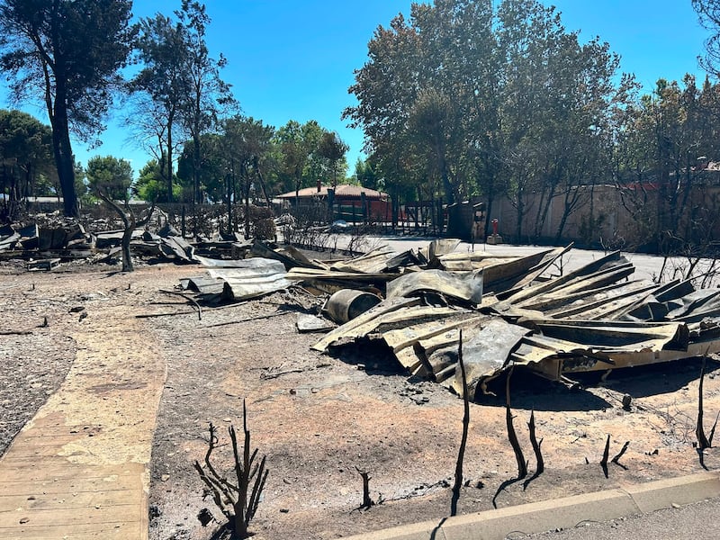 The Yelloh Village La Brasilia campsite after the fire. Photograph: Sonya Kelly