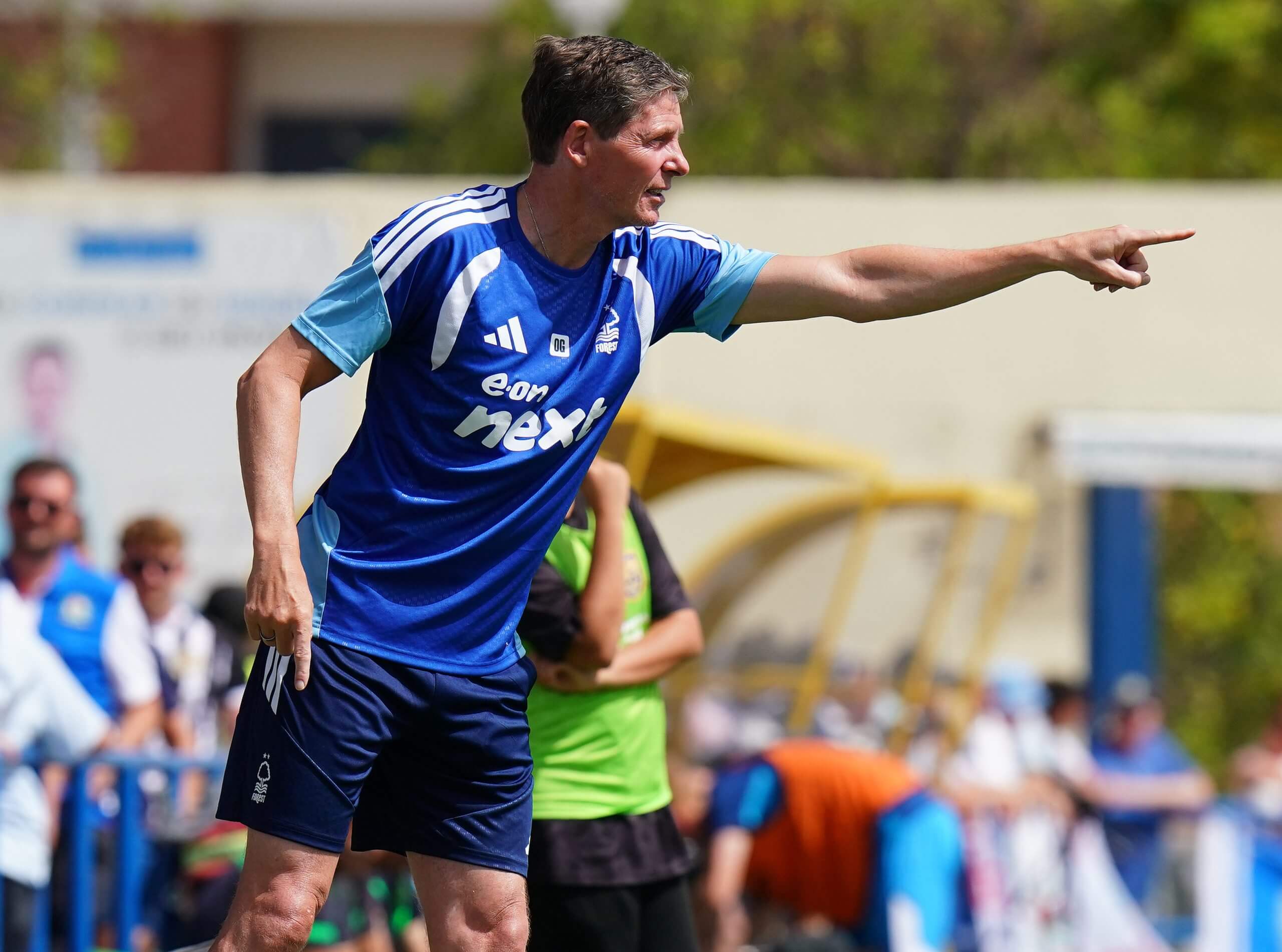 Glasner during a Nottingham Forets pre-season friendly game on July 22