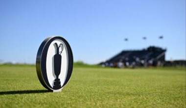 An Open Championship ball marker at Royal Portrush