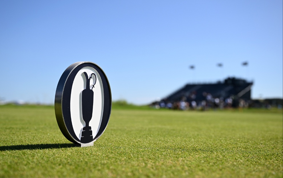 An Open Championship ball marker at Royal Portrush
