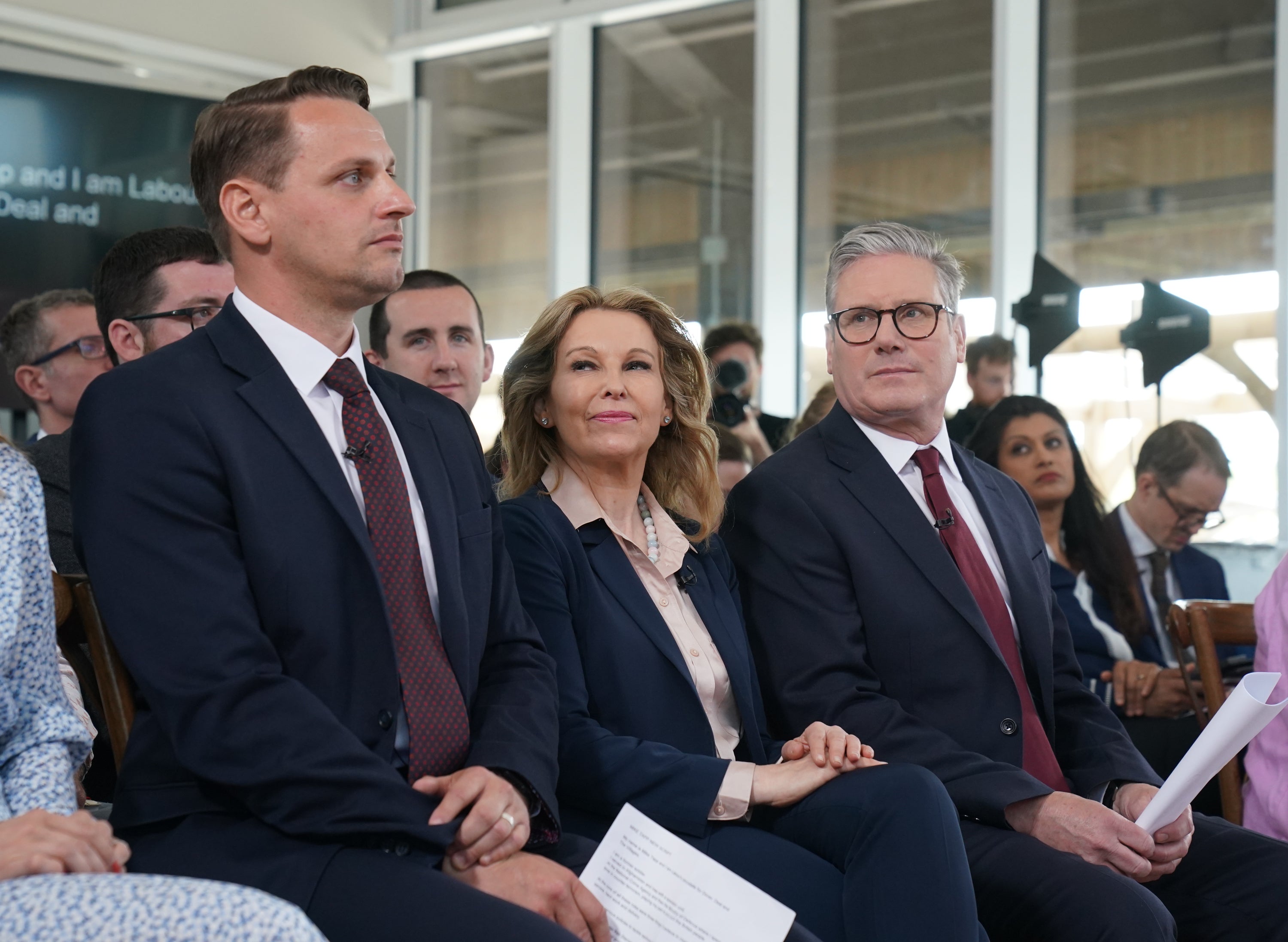 Mr Tapp sitting with Keir Starmer