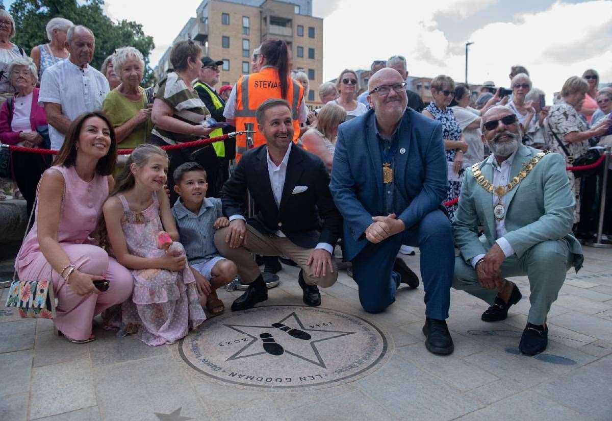 Tribute to Strictly Come Dancing judge Len Goodman unveiled outside the Goodman Dance Academy in Dartford