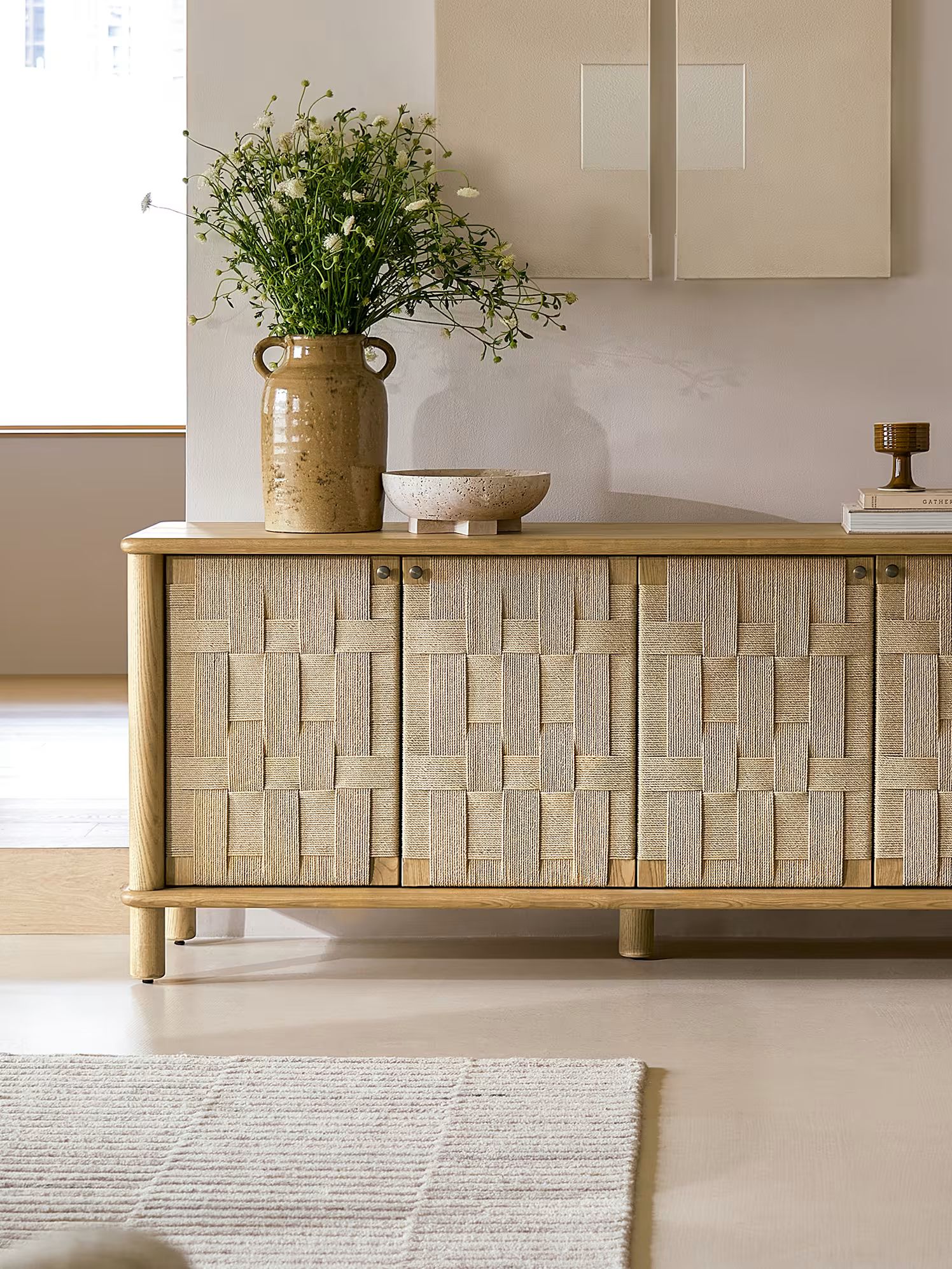 Ashen wood sideboard