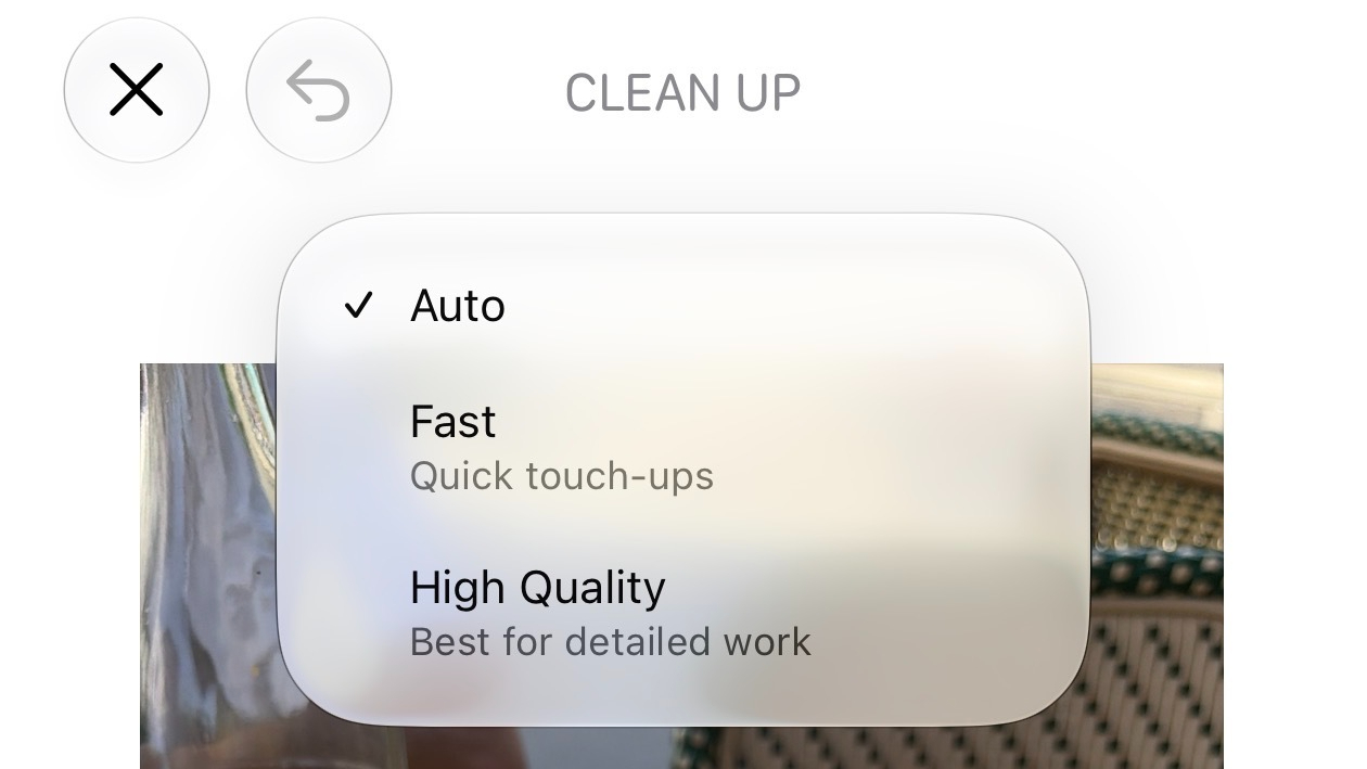 The Clean Up interface in iOS 27