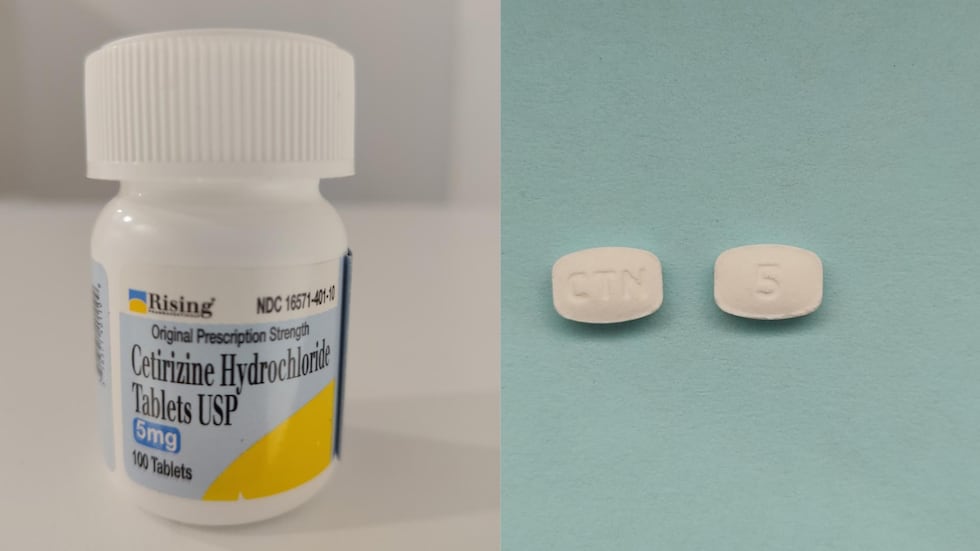 According to the FDA, the recall includes bottles of 5-mg allergy tablets.