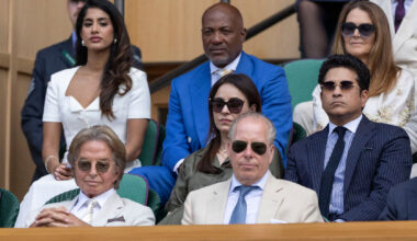 Cricketing greats in the Royal Box on Day 12 - Wimbledon