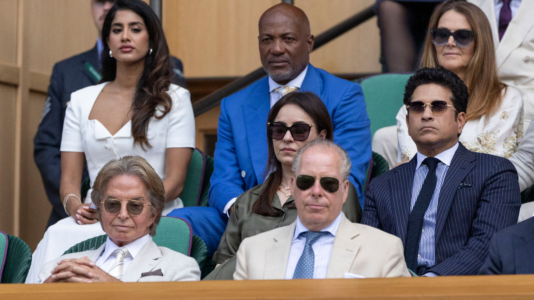 Cricketing greats in the Royal Box on Day 12 - Wimbledon