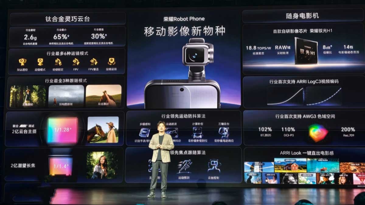 Honor ROBOT PHONE camera specs and features