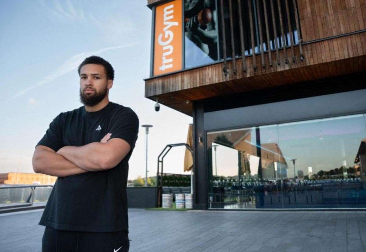 Boxing brothers Moses and Karol Itauma and Ipswich Town footballer Anis Mehmeti behind new plush gym Club Eight³ opening at Chatham Maritime