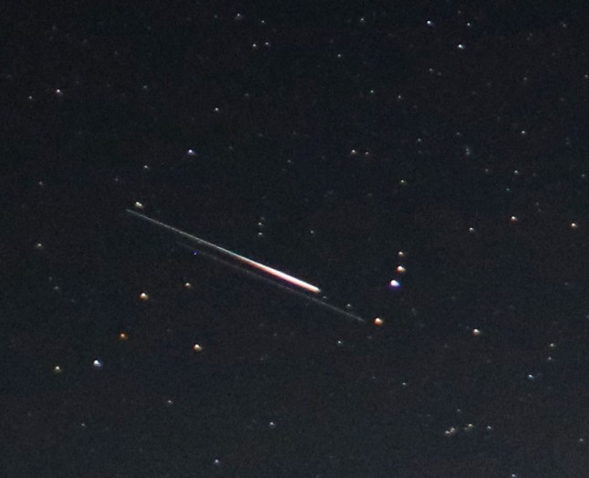 Mandatory Credit: Photo by Gene Blevins/ZUMA Press Wire/Shutterstock (14053072a) Meteors cross the night sky as the annual Perseids meteor shower peaks over Frazier Park CA/USA. Saturday/Sunday August 12-13, 2023. Photo by Gene Photo by Gene Blevins/ZUMAPRESS) Perseids meteor shower 2023, Frazier Park, CA, USA - 13 Aug 2023
