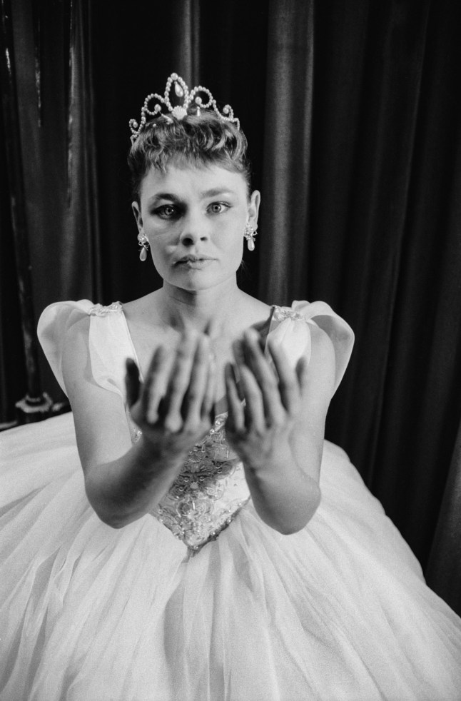 English actress Judi Dench at a dress rehearsal of 'Hamlet' at the Old Vic theatre, London, 11th September 1957. Dench is making her London debut as Ophelia in the Old Vic Company's production. (Photo by Bob Haswell/Daily Express/Hulton Archive/Getty Images)