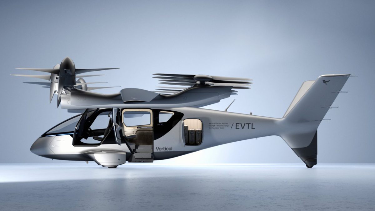 Undated handout photo issued by Vertical Aerospace of Valo, its new commercial eVTOL aircraft that will enter into service following regulatory approval. Issue date: Wednesday December 10, 2025. PA Photo. Photo credit should read: Vertical Aerospace/PA Wire NOTE TO EDITORS: This handout photo may only be used for editorial reporting purposes for the contemporaneous illustration of events, things or the people in the image or facts mentioned in the caption. Reuse of the picture may require further permission from the copyright holder.