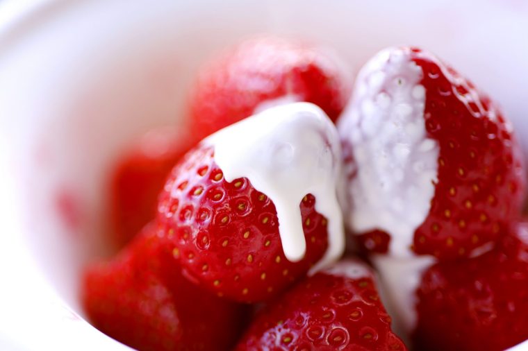 This is a close up photo of strawberries and cream at Wimbledon. See PA Feature FOOD Strawberries WARNING: This picture must only be used to accompany PA feature FOOD Strawberries. PA Photo. Picture credit should read: Steven Paston/PA. NOTE TO EDITORS: This picture must only be used to accompany FOOD Strawberries.