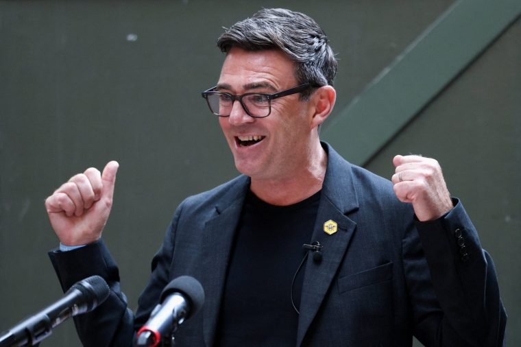 Andy Burnham, British member of parliament (MP) for Makerfield, delivers a speech at the People's History Museum in Manchester, Britain, June 29, 2026. REUTERS/Temilade Adelaja