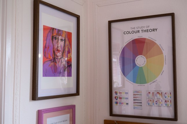 Interior designer Evelyn Lindley inside her one-bedroom flat in Marden, Kent.