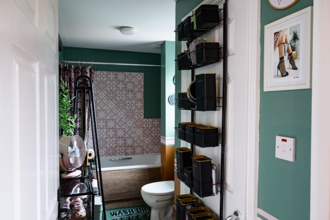 Interior designer Evelyn Lindley inside her one-bedroom flat in Marden, Kent.