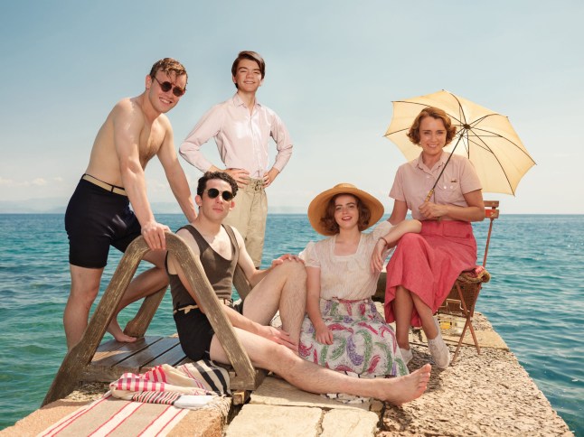 Keeley Hawes as Louisa Durrell, Daisy Waterstone as Margo, Milo Parker as Gerry, Josh O'Connor as Larry and Callum Woodhouse as Leslie.