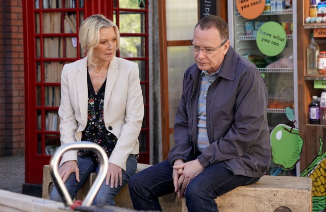 Kathy sits with Ian in EastEnders