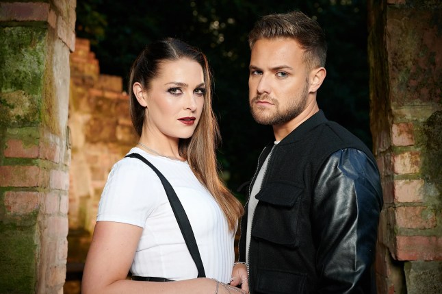 Ethan and Sienna stand side by side in the folly in Hollyoaks
