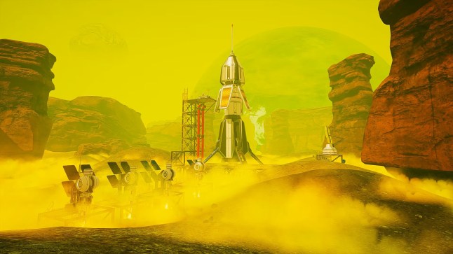 Space rocket taking off
