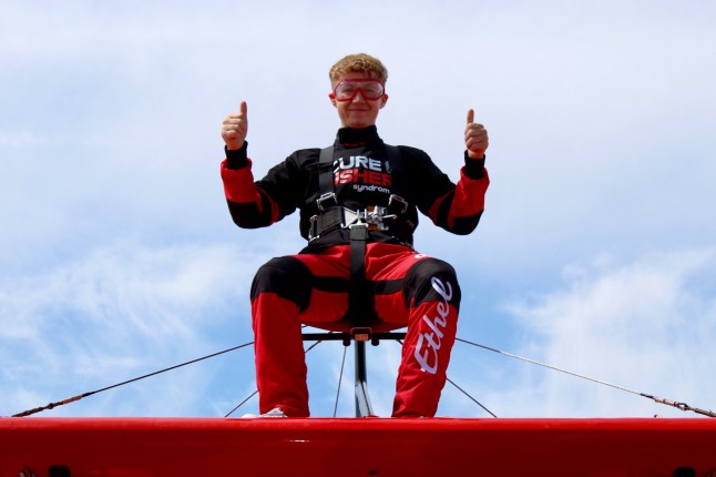 Emmerdale cast take to the skies in plane stunt and our hearts are in our mouths