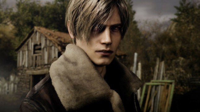 Resident Evil 4 remake close up of Leon