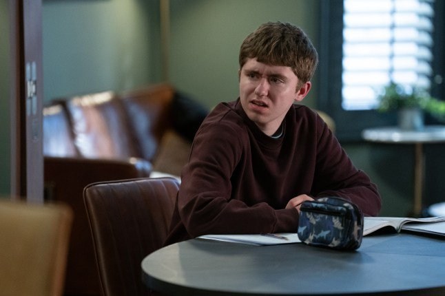 Barney Mitchell sat at kitchen table