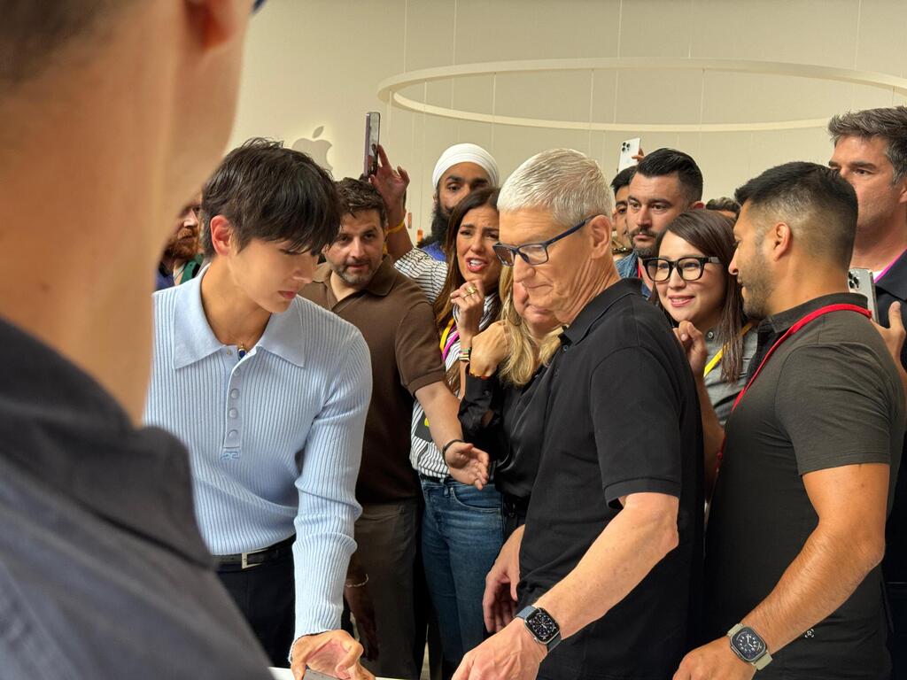Apple CEO Tim Cook at the iPhone 17 launch event (Photo: Daniela Ginzburg) מנכ"ל אפל, טים קוק, באירוע ההשקה של האייפון 17
