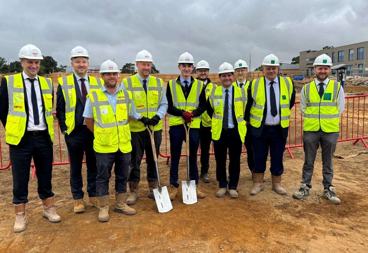 Spades in the ground for multi-storey car park to pave the way for new Queen Elizabeth Hospital in King’s Lynn