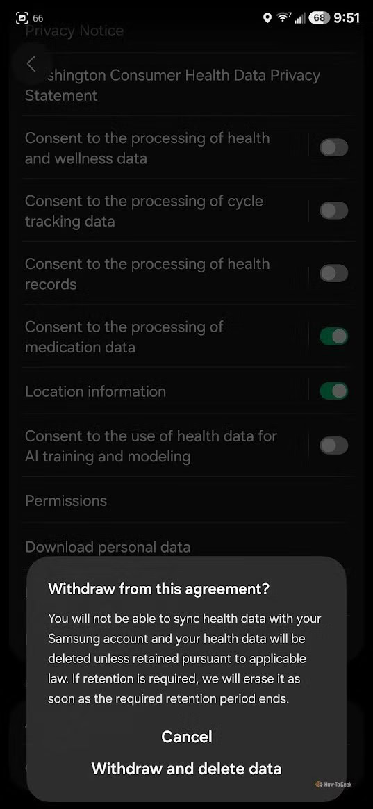 Samsung Health AI training toggle disable 2 How To Geek