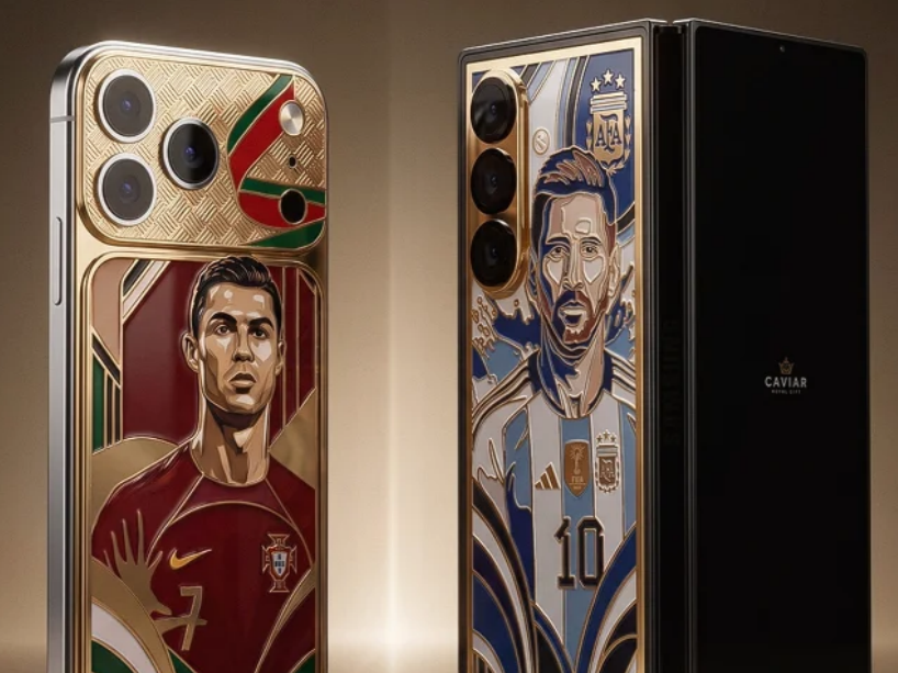 Caviar unveils gold-plated Messi and Ronaldo smartphones in exclusive new collection