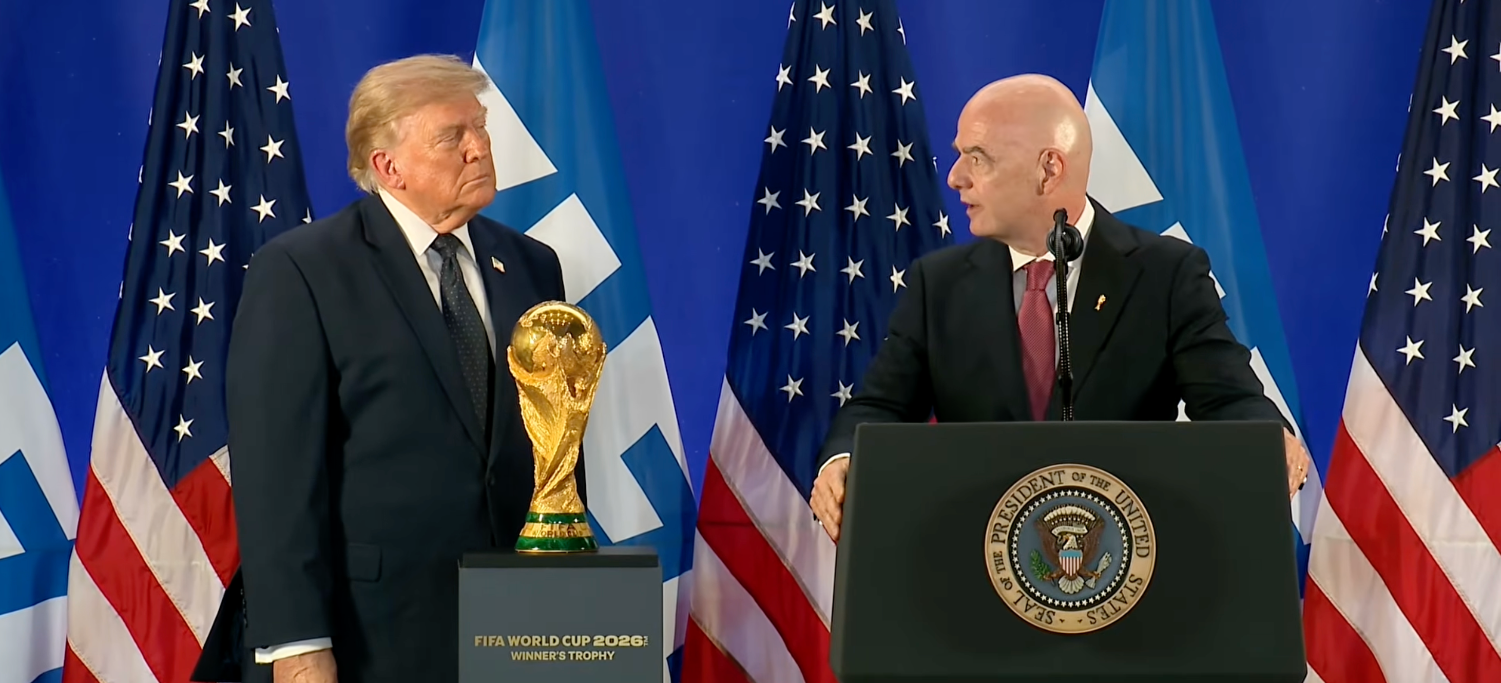 'The American dream, Mr President, came to a reality,' Infantino said.