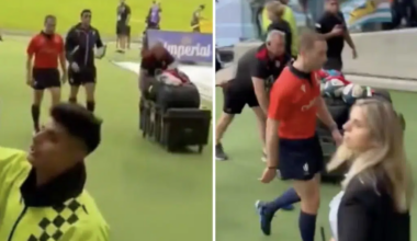 New footage shows the disgraceful abuse Angus Gardner received after full-time