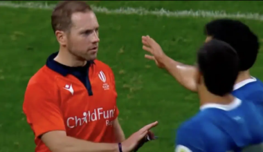Argentina star facing lengthy ban after heated clash with Angus Gardner at full-time