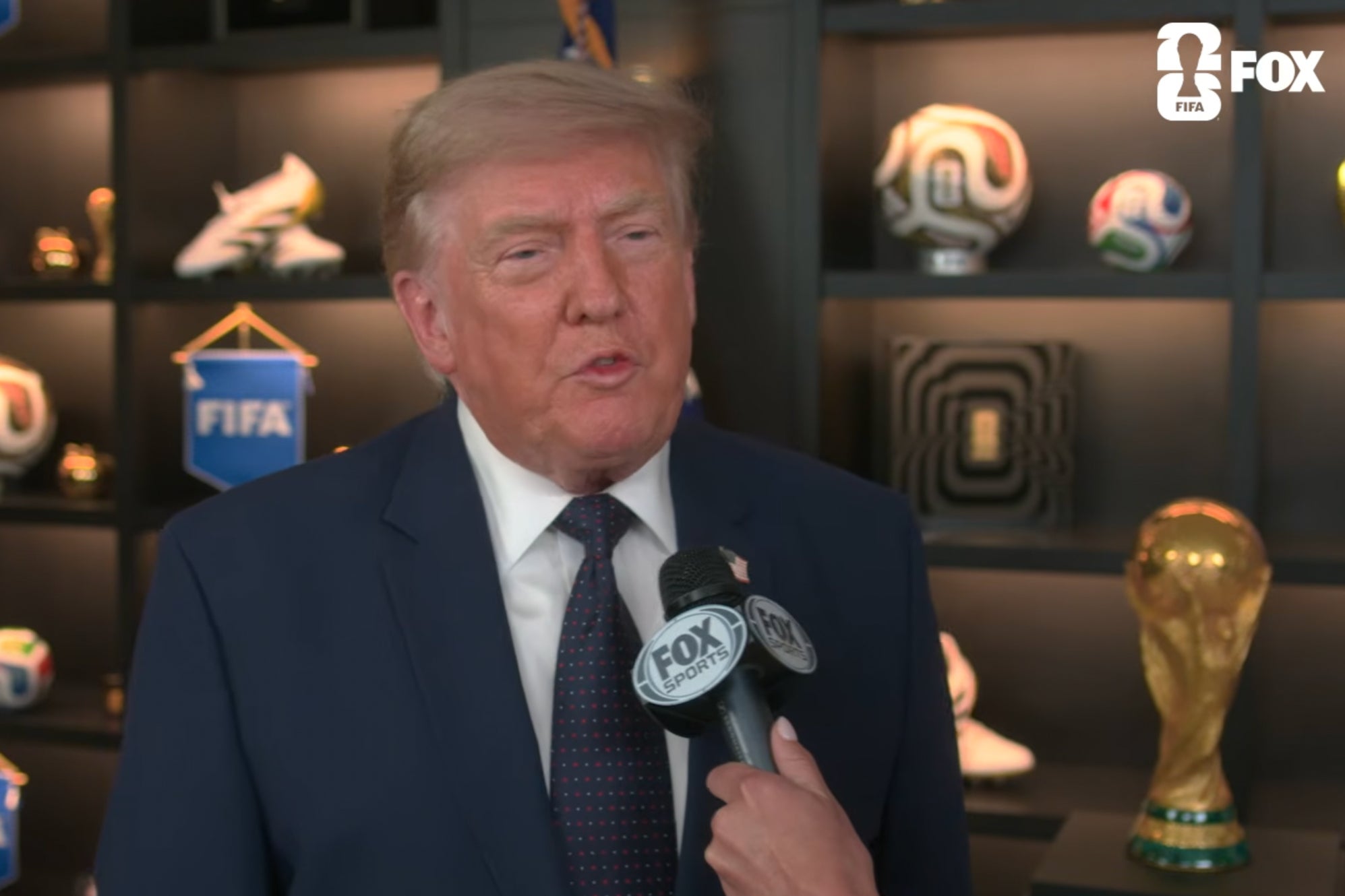 President Donald Trump reveals he's backing Argentina ahead of the Fifa World Cup final