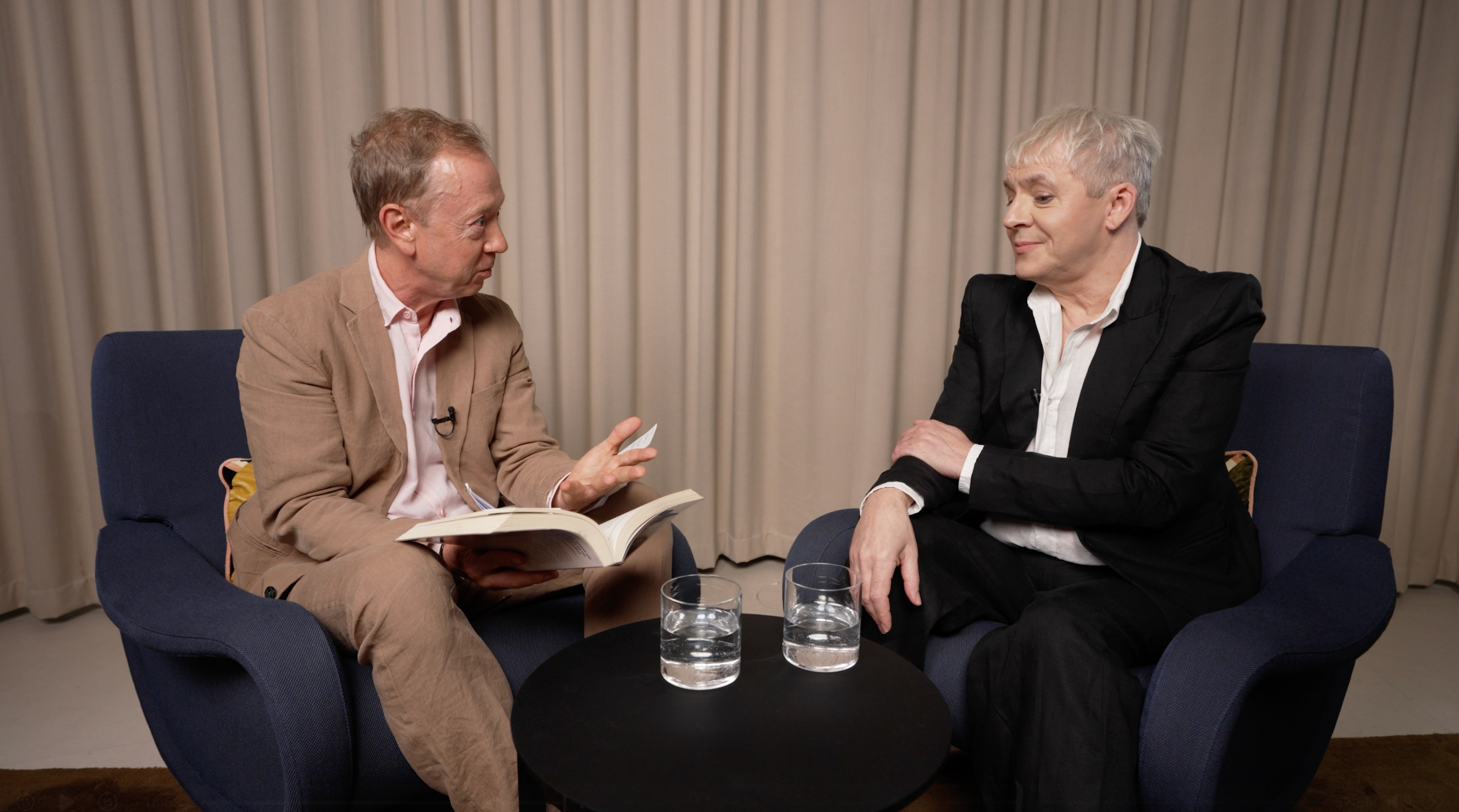The Independent's editor-in-chief Geordie Greig with Duran Duran's Nick Rhodes