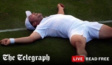 Britain’s Arthur Fery wins five-set epic against Zizou Bergs at Wimbledon