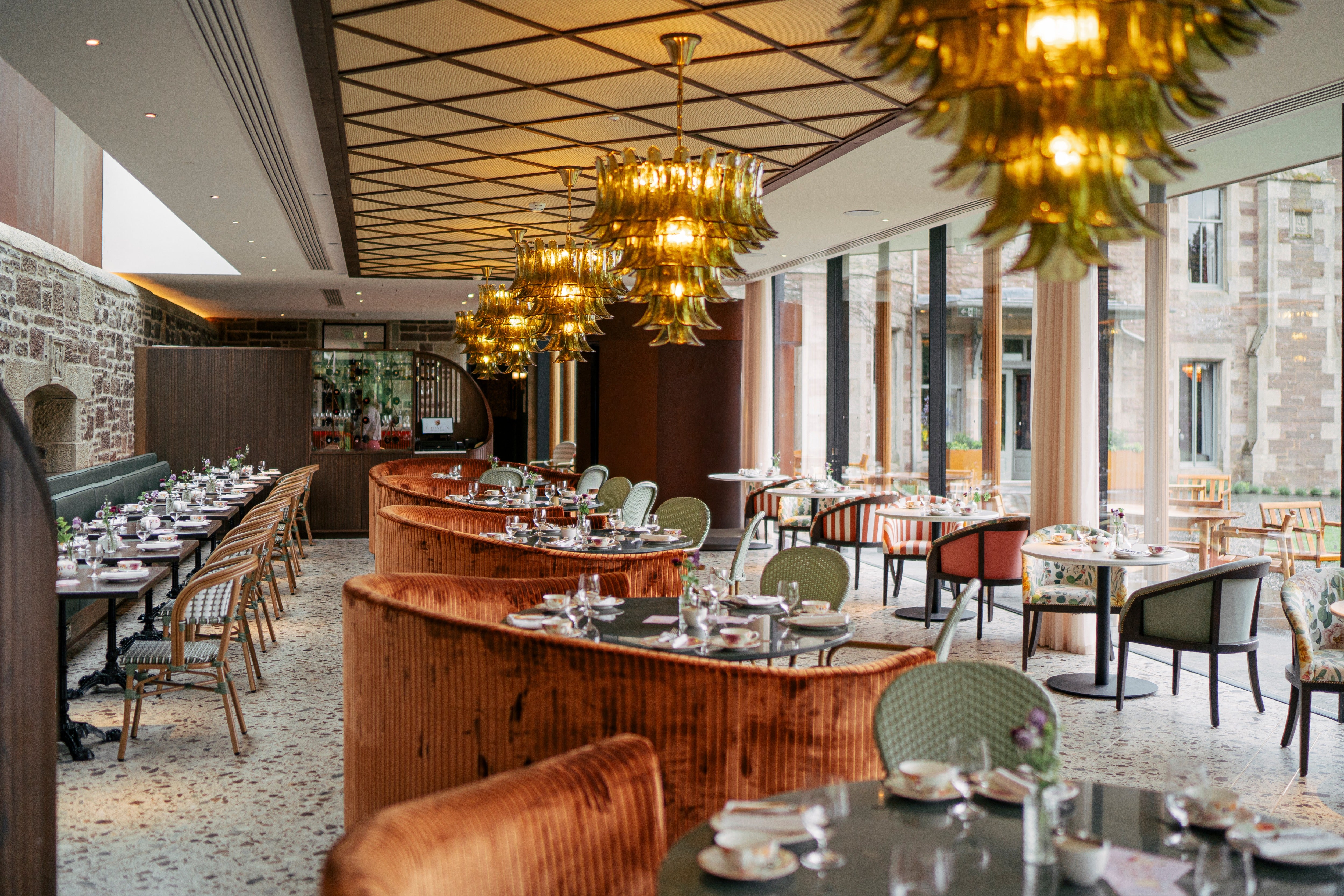 The new Garden Room restaurant at Andy Murray’s Cromlix hotel in Scotland