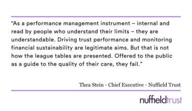 Time to clear the tables: why NHS league rankings don’t work
