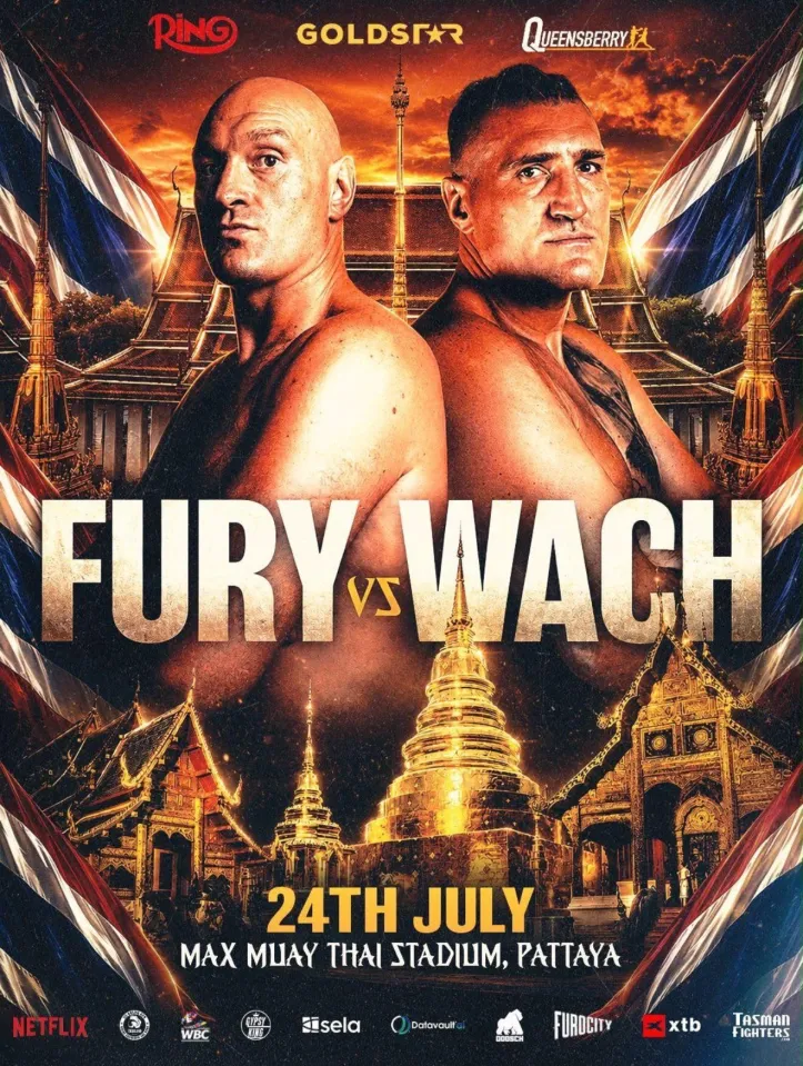 The fight poster for Tyson Fury vs Mariusz Wach